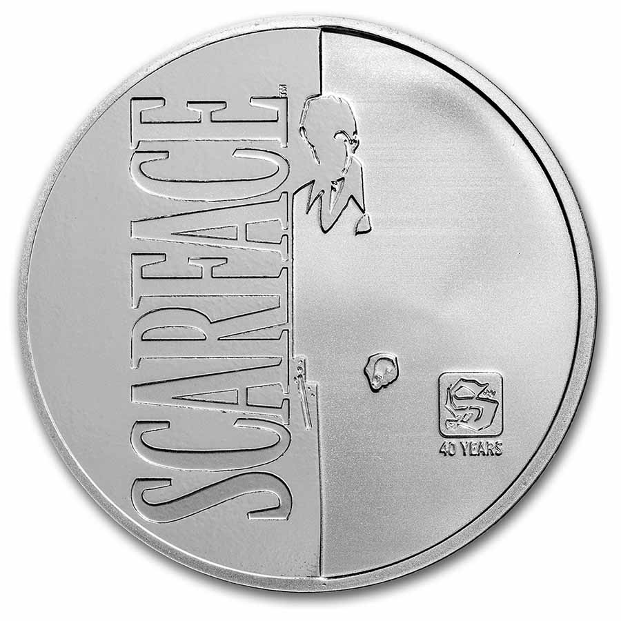 2023 Chad 1 oz Silver 5000 Francs Scarface 40th Anniversary (TEP 2023 Chad 1 oz Silver 5000 Francs Scarface 40th Anniversary (TEP