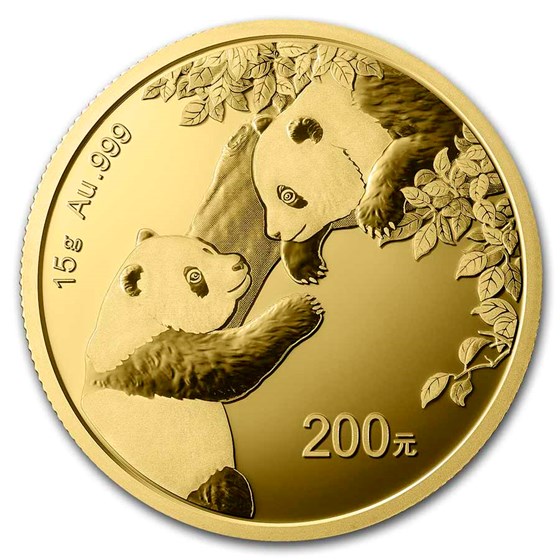 2023 China 15 gram Gold Panda BU (Sealed)