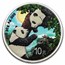 2023 China 2-Coin 30 gram Silver Colorized Panda Day/Night Set