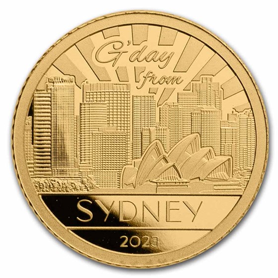 2023 Cook Islands 1/2 gram Gold Proof Big City Lights: Sydney
