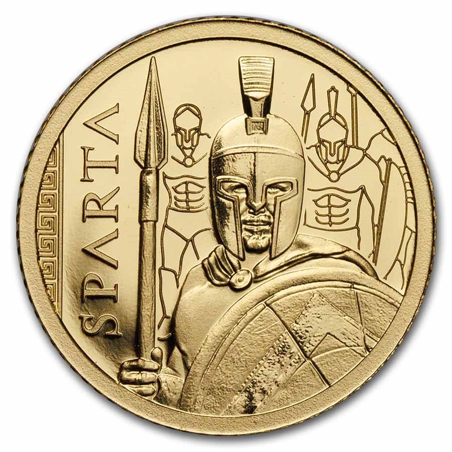2023 Cook Islands 1/2 gram Gold Proof Sparta