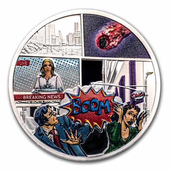 2023 Cook Islands 1 oz Silver Proof Tenham Meteorite 2023 Cook Islands 1 oz Silver Proof Tenham Meteorite