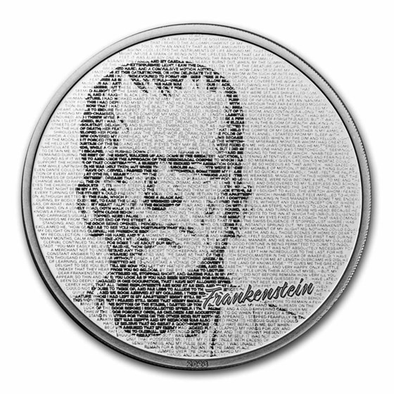 2023 Cook Islands 1 oz Silver Proof Typefaces; Frankenstein 2023 Cook Islands 1 oz Silver Proof Typefaces; Frankenstein