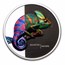 2023 Cook Islands 1 oz Silver UHR Eclectic Nature: Chameleon