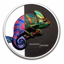 2023 Cook Islands 1 oz Silver UHR Eclectic Nature: Chameleon