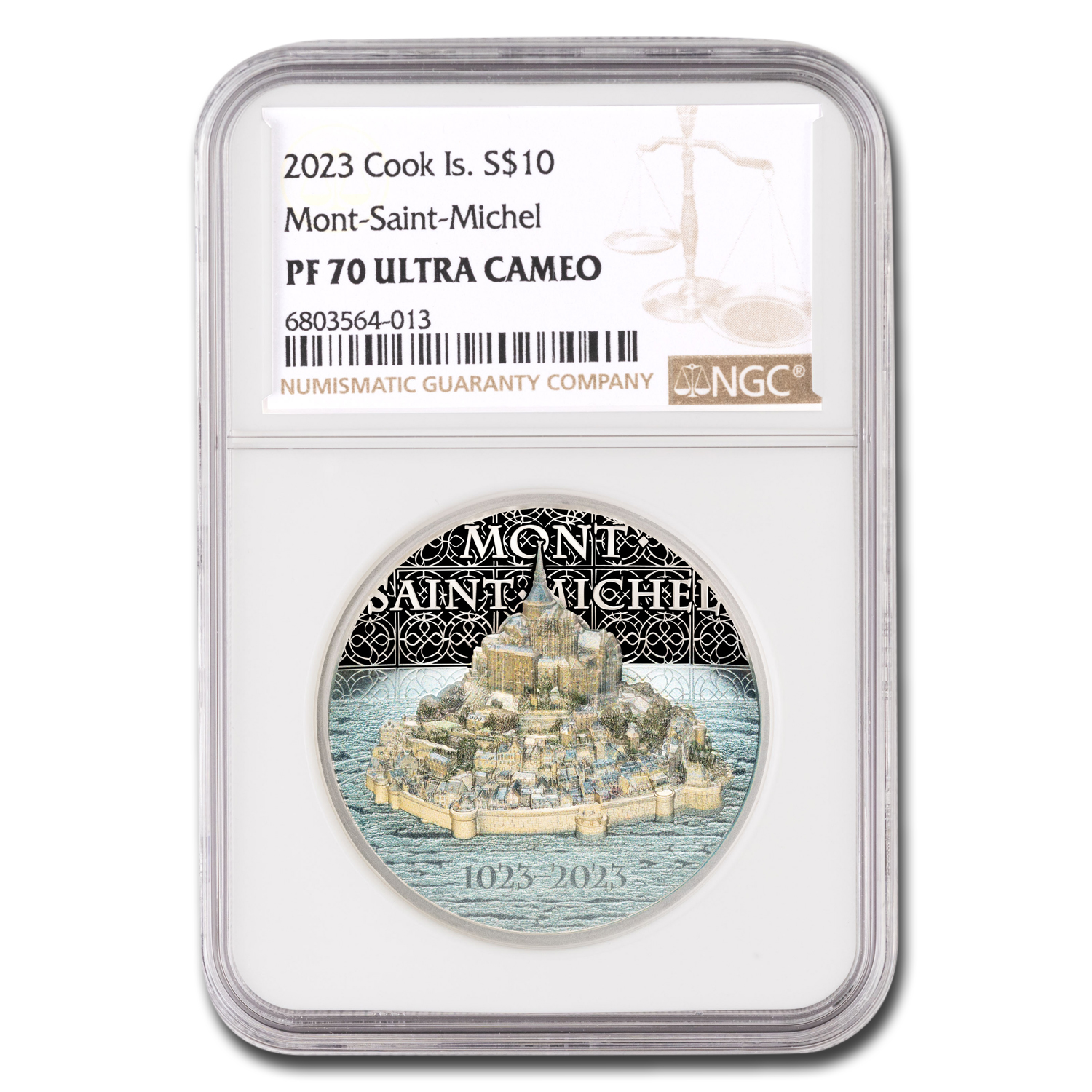 2023 Cook Islands 2 oz AG Proof Mont Saint-Michel PF-70 UCAM NGC