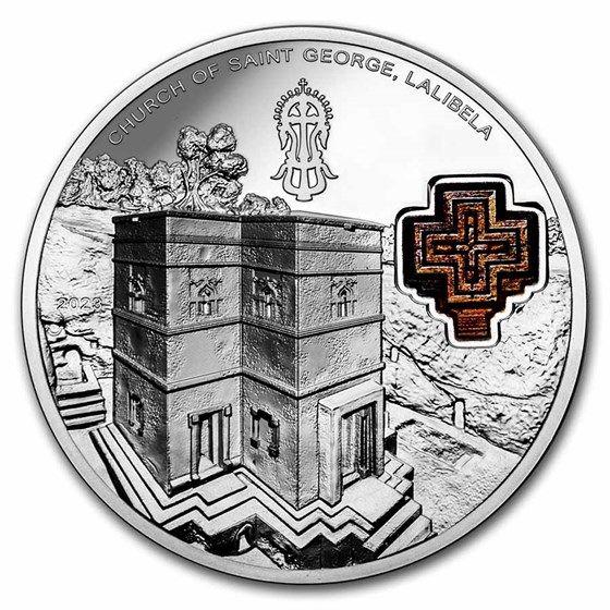 2023 Cook Islands 2 oz Silver Church of Saint George Proof