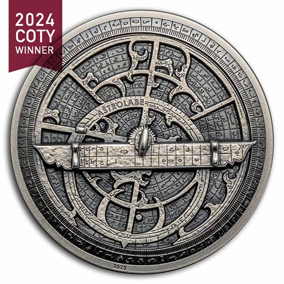 2023 Cook Islands 2 oz Silver Historic Instruments; Astrolabe 2023 Cook Islands 2 oz Silver Historic Instruments; Astrolabe