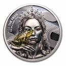 2023 Cook Islands 2 oz Silver Kiss the Frog: Eye of a Fairytale
