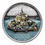 2023 Cook Islands 2 oz Silver Proof Mont Saint-Michel