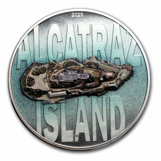 2023 Cook Islands 3 oz Silver Famous Islands: Alcatraz 2023 Cook Islands 3 oz Silver Famous Islands: Alcatraz