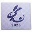 2023 Cook Islands 5 oz Gold Mother of Pearl Year of the Rabbit