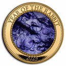 2023 Cook Islands 5 oz Gold Mother of Pearl Year of the Rabbit