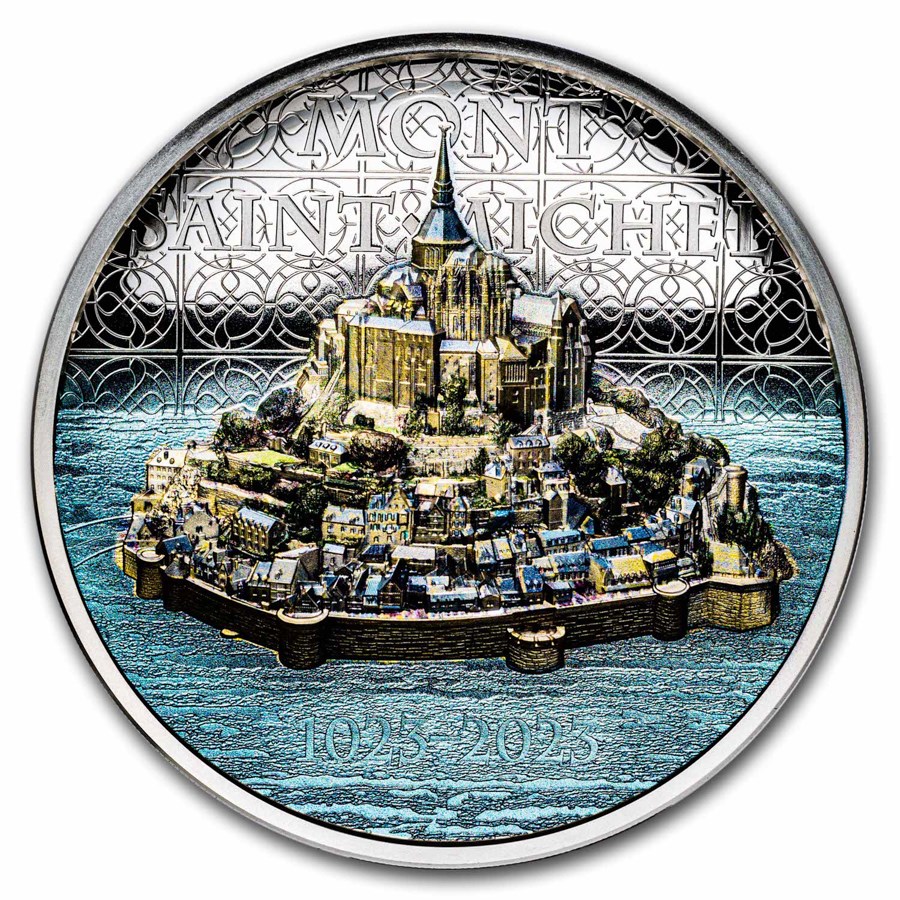 Buy 2023 Cook Islands 5 oz Silver Proof Mont Saint-Michel | APMEX