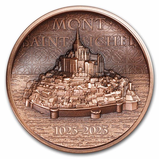 2023 Cook Islands 50 gram Copper Mont Saint-Michel