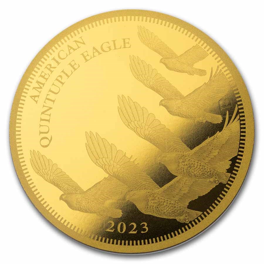 2023 Cook Islands Gold American Quintuple Eagles BU