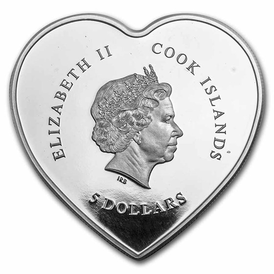 Buy 2023 Cook Islands Silver Brilliant Love Heart Shape | APMEX