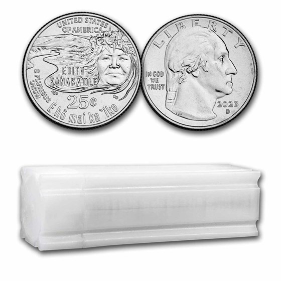 2023-D Edith Kanaka'ole American Women Qtr 40-Coin Roll 2023-D Edith Kanaka'ole American Women Qtr 40-Coin Roll