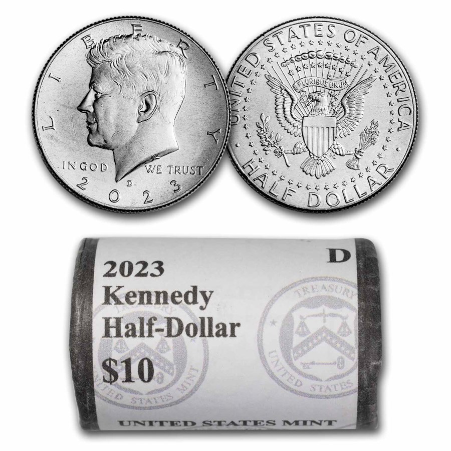 2023-D Kennedy Half Dollar 20-Coin Roll BU (Mint Wrapped)