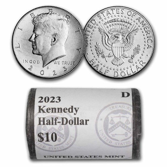 2023-D Kennedy Half Dollar 20-Coin Roll BU (Mint Wrapped) 2023-D Kennedy Half Dollar 20-Coin Roll BU (Mint Wrapped)