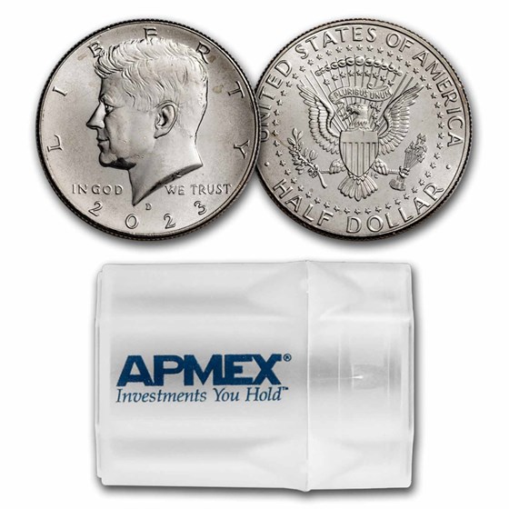 2023-D Kennedy Half Dollar 20-Coin Roll BU