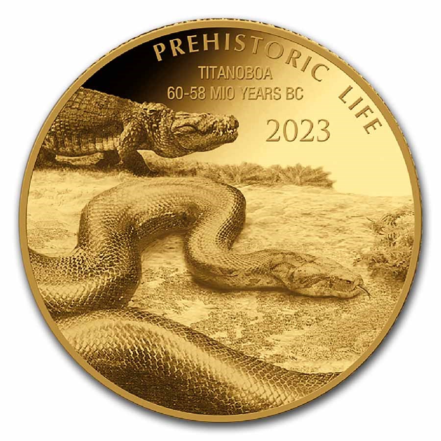 Buy 2023 Democratic Rep Of Congo 1 2 Gram Gold Titanoboa APMEX buy-2023-democratic-rep-of-congo-1-2-gram-gold-titanoboa-apmex