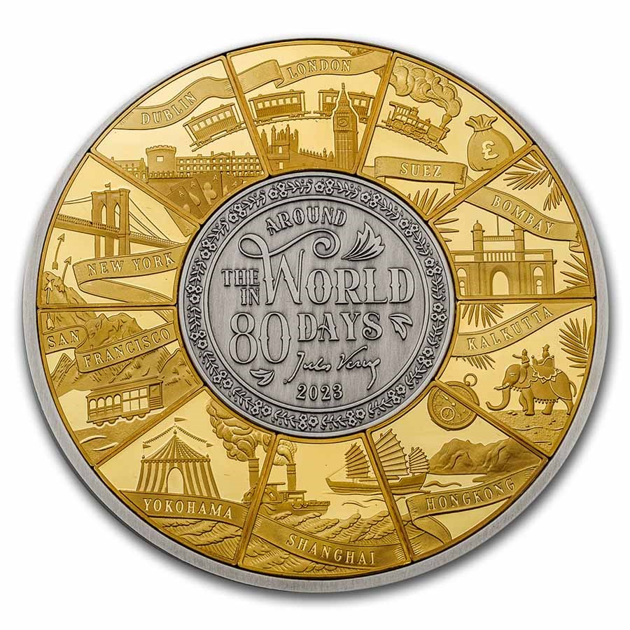2023 Djibouti Silver 150th Anniv. Around the World in 80 Days