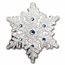 2023 Fiji 1/2 oz Silver Snowflake Coin w/ Crystals, Box & COA