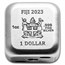 2023 Fiji 1 oz AG $1 Year Of The Rabbit Dice Coin w/ Box & COA