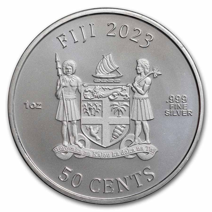 BU 即完売　2023年　ジュラシックパーク銀貨　30周年記念　1オンス 2023 Fiji 1 oz Silver Jurassic Jurassic Park 30th Anniversary BU