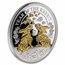 2023 Fiji 1 oz Silver Year of the Rabbit Gold Gilded with Pearl