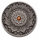 2023 Fiji 3 oz Antique Finish Silver Mandala Art (Indian)