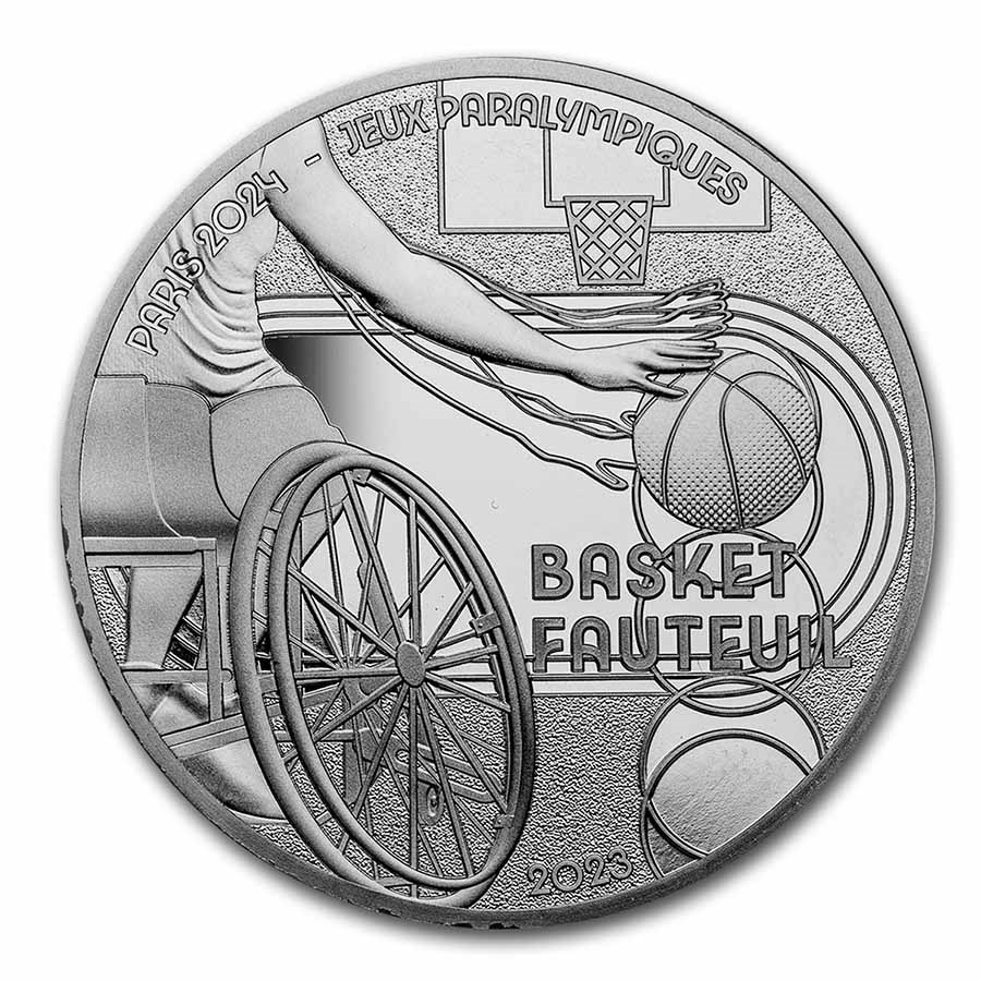 Buy 2025 FR €10 Silver 2025 Olympic Wheelchair BBall APMEX