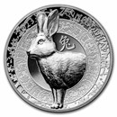 2023 France Silver €20 Year of the Rabbit HR Proof (Lunar)