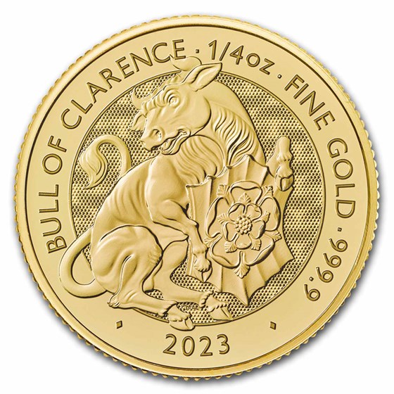 2023 GB 1/4 oz Gold Royal Tudor Beast The Bull of Clarence BU