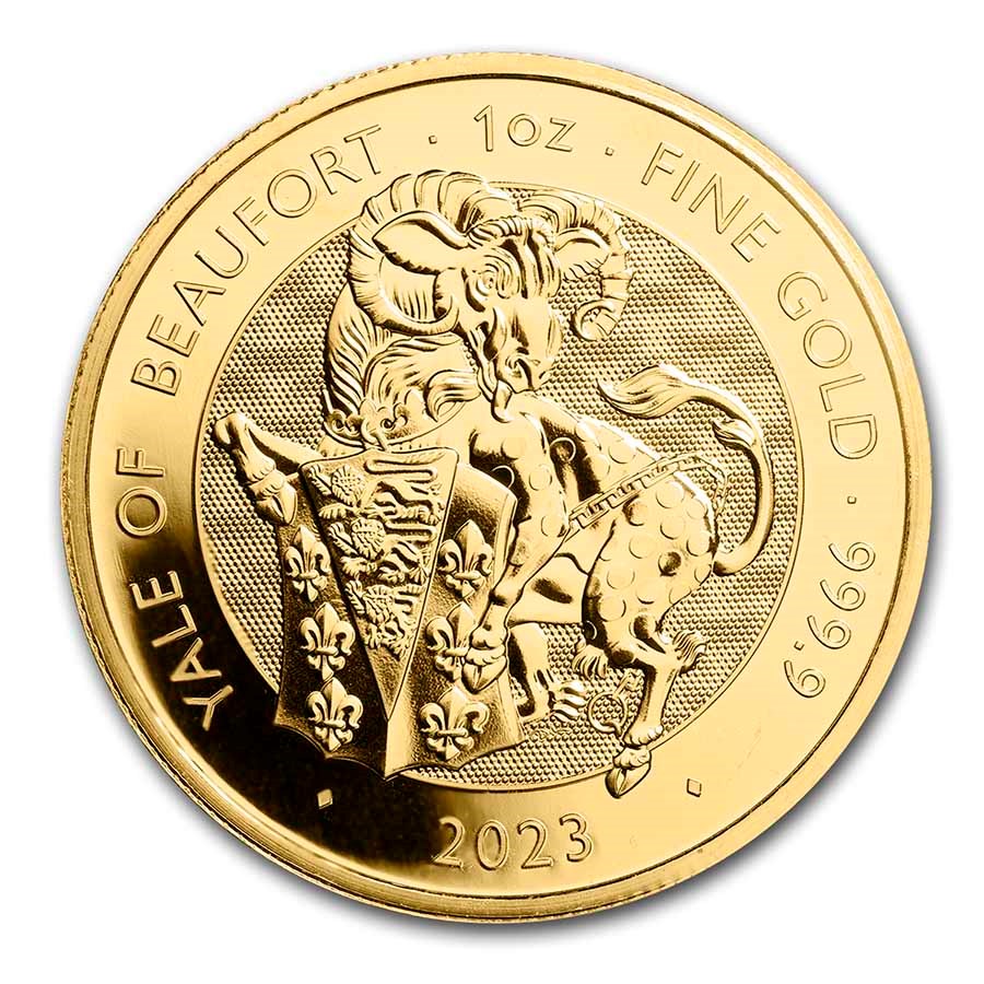 2023 GB 1 oz Gold The Royal Tudor Beasts The Yale of Beaufort BU