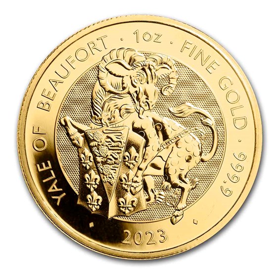 2023 GB 1 oz Gold The Royal Tudor Beasts The Yale of Beaufort BU 2023 GB 1 oz Gold The Royal Tudor Beasts The Yale of Beaufort BU