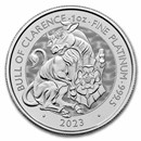 2023 GB 1 oz Platinum Royal Tudor Beasts The Bull of Clarence BU