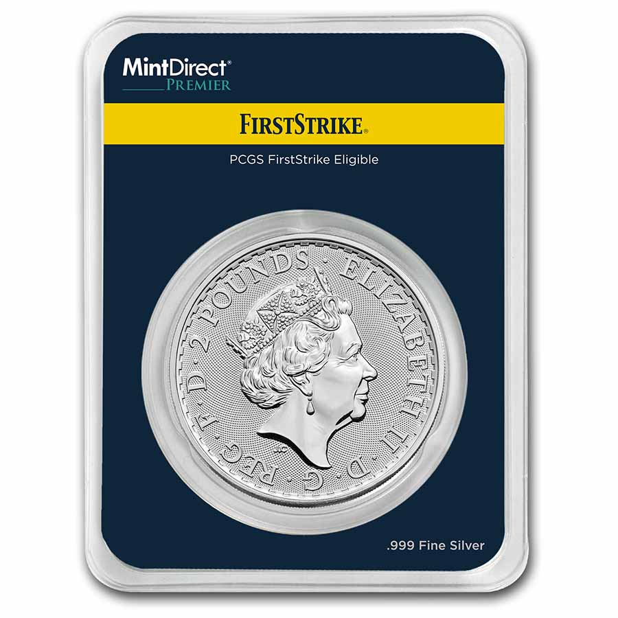 2023 GB 1 oz Silver Britannia MintDirect® Premier + PCGS® (Queen