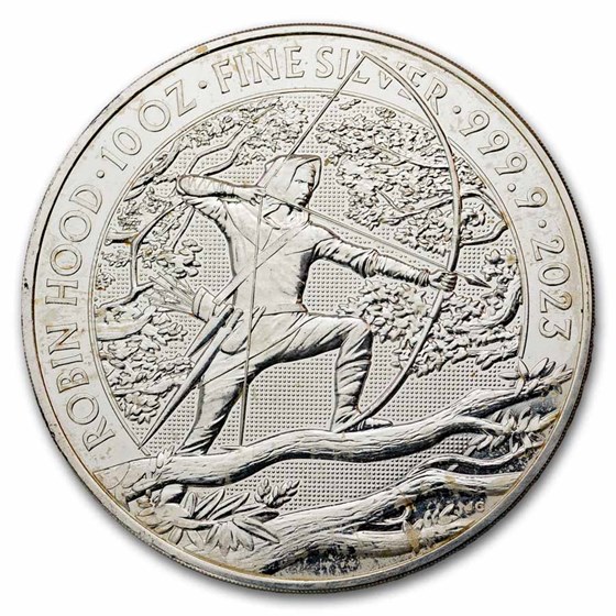 2023 GB 10 oz Silver Myths & Legends: Robin Hood BU (Off quality)
