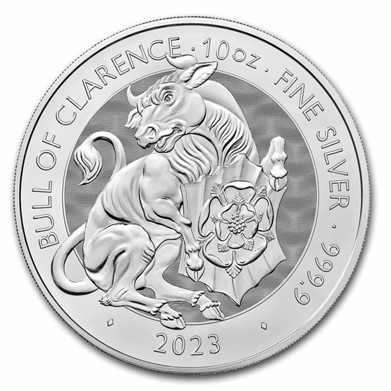 2023 GB 10 oz Silver Royal Tudor Beasts The Bull of Clarence BU 2023 GB 10 oz Silver Royal Tudor Beasts The Bull of Clarence BU