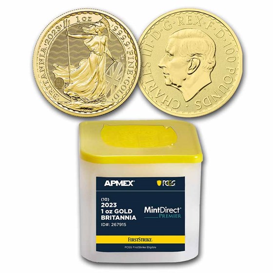 2023 GB 1oz Gold Britannia 10-Coin MD® Premier PCGS FS®(King) 2023 GB 1oz Gold Britannia 10-Coin MD® Premier PCGS FS®(King)