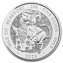 2023 GB 2 oz Silver Royal Tudor Beasts The Yale of Beaufort