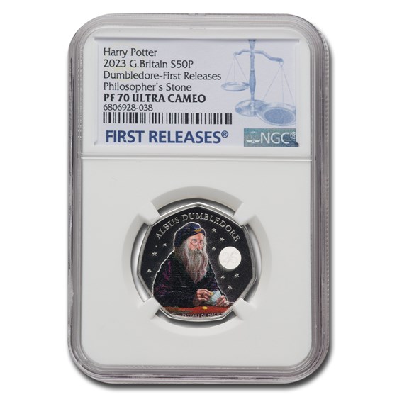 2023 GB Harry Potter - Dumbledore 50p Color Silver PF-70 NGC (FR) 2023 GB Harry Potter - Dumbledore 50p Color Silver PF-70 NGC (FR)
