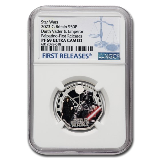 2023 GB Star Wars Darth Vader & Emperor Palpatin 50p PF-69 NGC FR 2023 GB Star Wars Darth Vader & Emperor Palpatin 50p PF-69 NGC FR