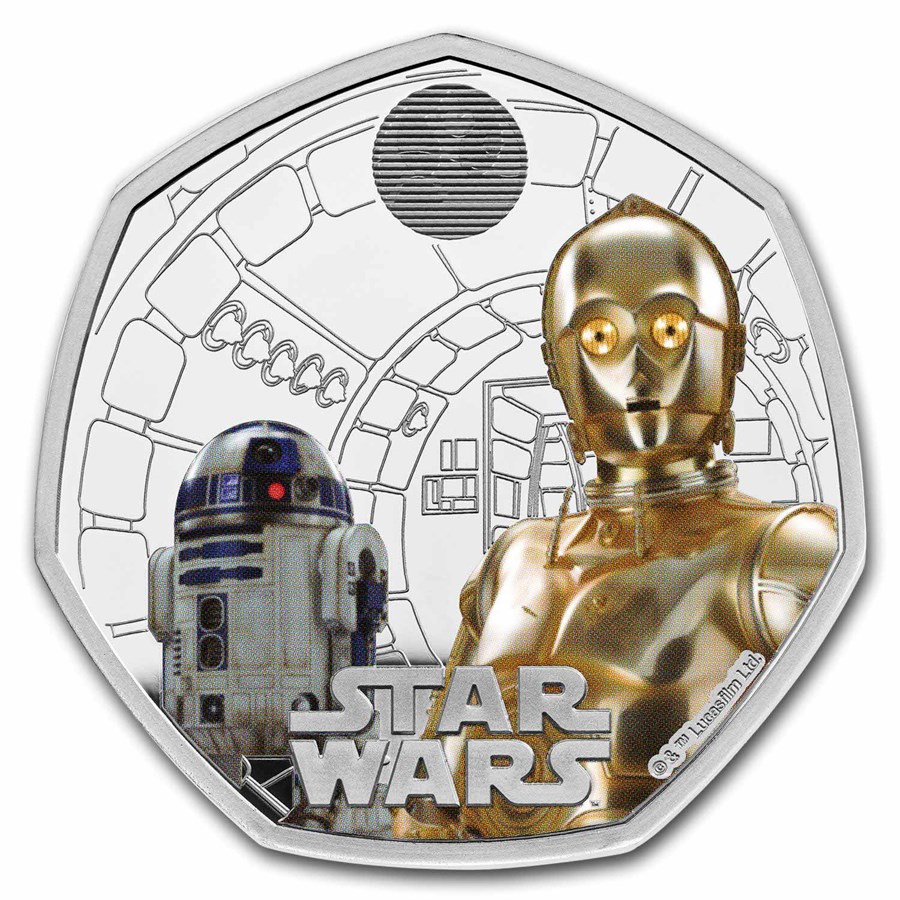 Buy 2023 GB Star Wars: R2-D2 and C-3PO 50p Colorized Silver Prf Buy 2023 GB Star Wars: R2-D2 and C-3PO 50p Colorized Silver Prf