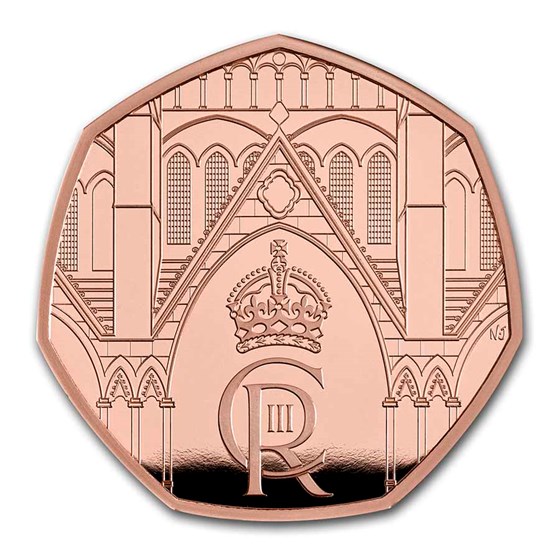 2023 GB The Coronation of His Majesty 50p Gold Proof Coin