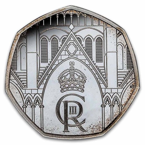 2023 GB The Coronation of His Majesty 50p Silver Pf (Off-Quality)