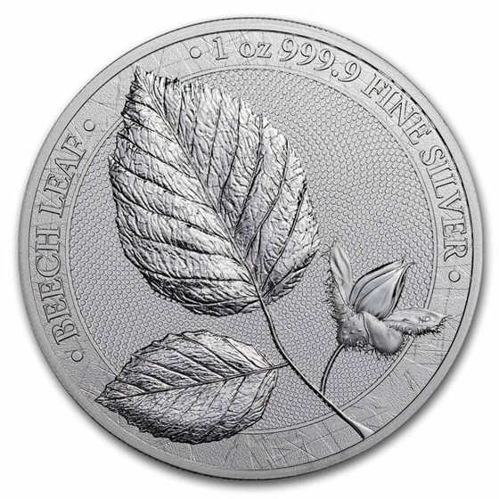 2023 Germania Beech Leaf 1 oz Silver Round BU
