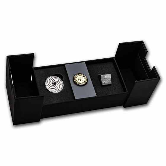 2023 Ghana 1 oz Silver Space Cube; Campo del Cielo Meteorite 2023 Ghana 1 oz Silver Space Cube; Campo del Cielo Meteorite
